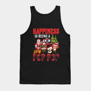 Happiness Is Being A Pop Pop Christmas Tank Top